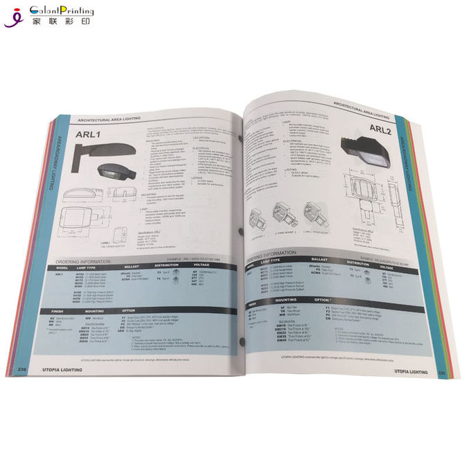Impresión a todo color Softcover del folleto de los servicios de impresión del catálogo del atascamiento perfecto