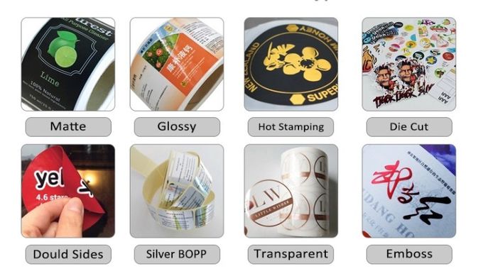 Etiquetas autas-adhesivo impresas impresión de la etiqueta autoadhesiva del producto comercial