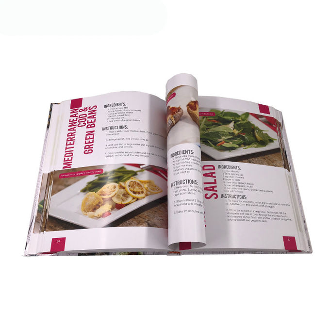 Servicio modificado para requisitos particulares del OEM del tamaño de los servicios de impresión del papel del libro de cocina de la receta de la comida