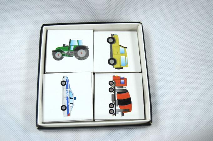 Diseños personalizados de automóviles de transporte Educativo de memoria Juegos de cartas para jóvenes y niños en tamaño personalizado 2
