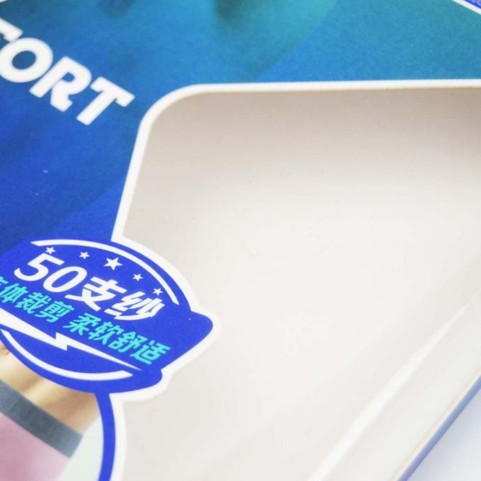 Cajas de cartón impresas a medida para hombres, ropa interior sin colgar Cajas de gancho con caja de embalaje para ventanas 5