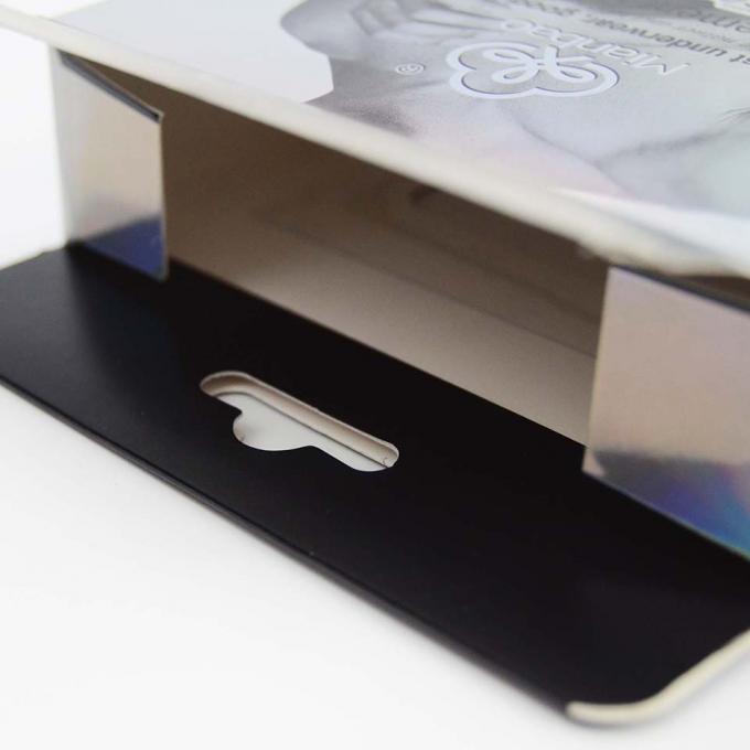 Cajas de cartón impresas a medida para hombres, ropa interior sin colgar Cajas de gancho con caja de embalaje para ventanas 7