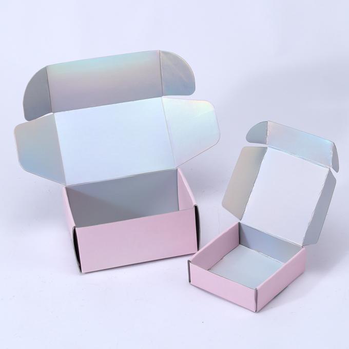 Cartón corrugado Logotipo personalizado de tinta de soja Impreso Holográfico Laser Mailer Box para Perfumes 7