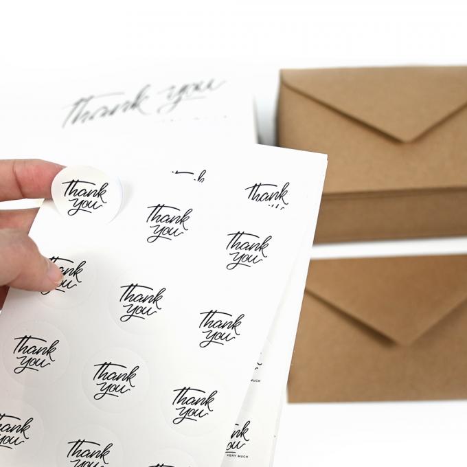 Empresas pequeñas Tarjetas de agradecimiento con sobres de papel Kraft marrón y pegatinas 6