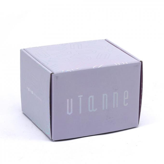 Logotipo personalizado Holográfico Caja de correo rosa Plegable Papel de cartón corrugado Embalaje con logotipo 10
