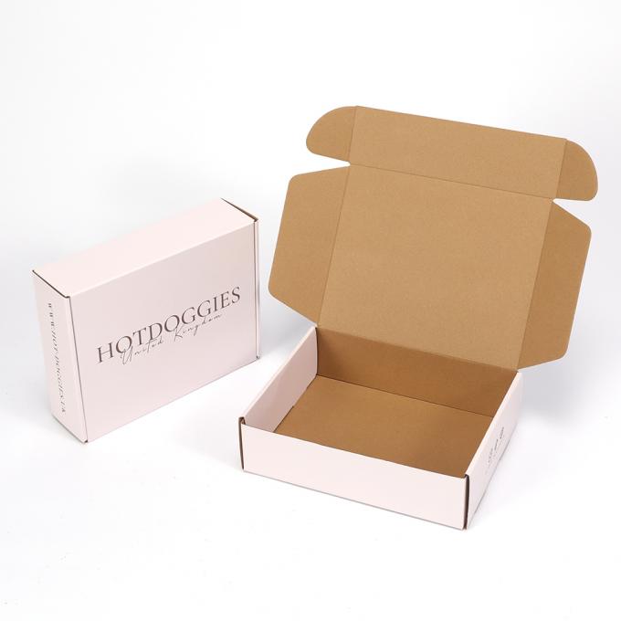 Caja de correo de logotipo personalizado con cartón de papel papel de tejido y cartón adesivo cajas de envío embalaje 6