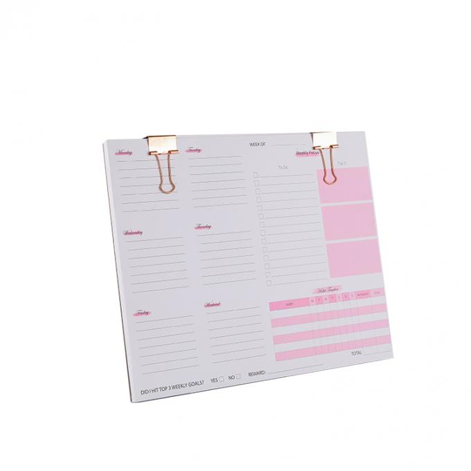 Impresión offset Personalización de impresoras duraderas y suaves Enlaces de planificación semanal y cuadernos 50 hojas 0