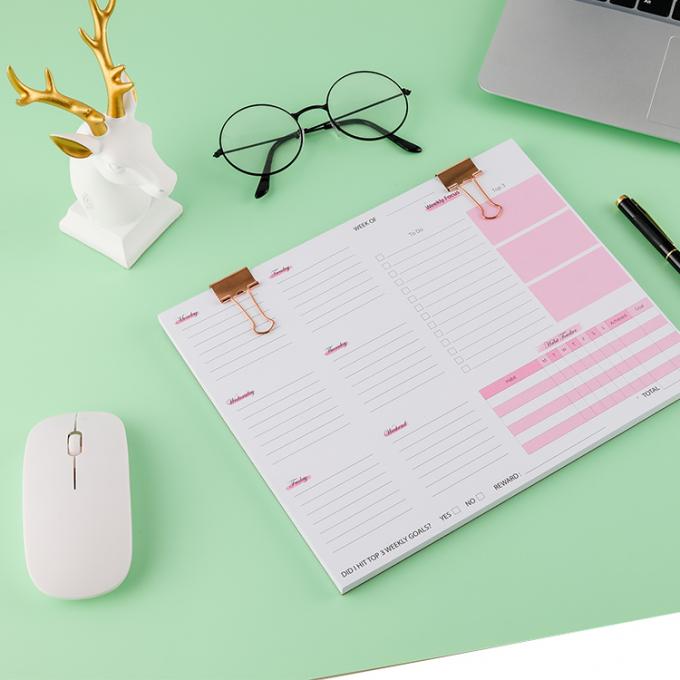 Impresión offset Personalización de impresoras duraderas y suaves Enlaces de planificación semanal y cuadernos 50 hojas 4