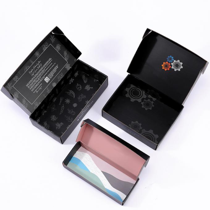 Caja de extensión de cabello de pedido personalizado CMYK Pantone Color cartón corrugado Caja de correo 9