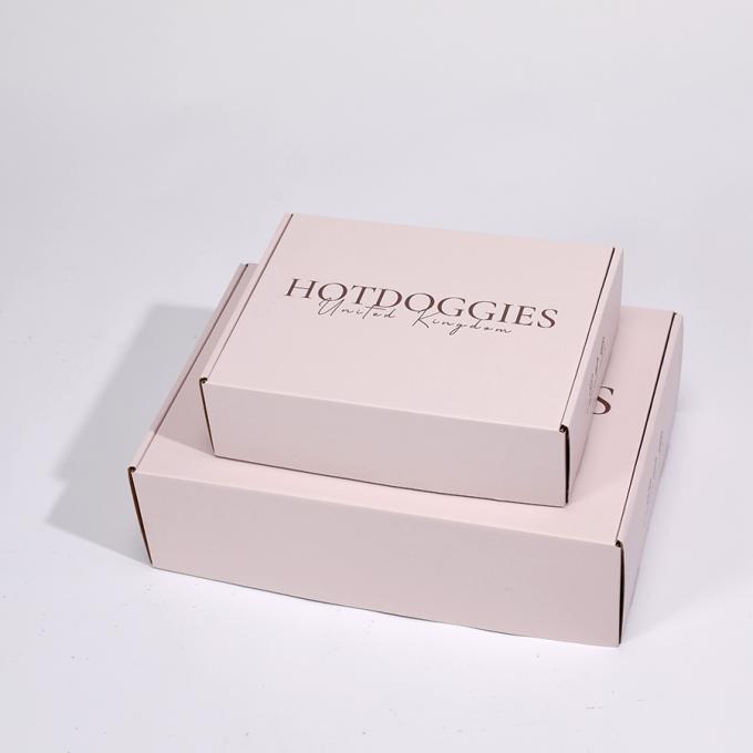 Cajas de cartón con logotipo de embalaje impreso personalizado en rosa 7