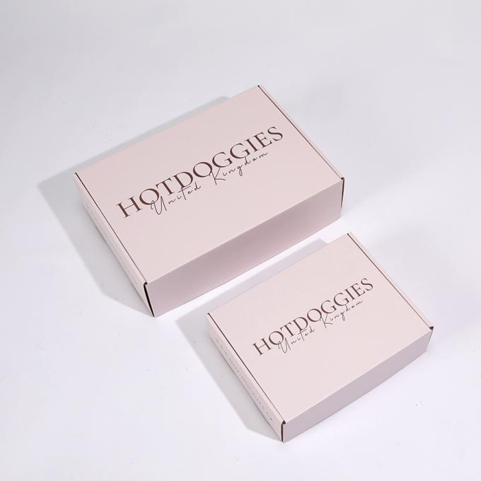 Cajas de cartón con logotipo de embalaje impreso personalizado en rosa 8