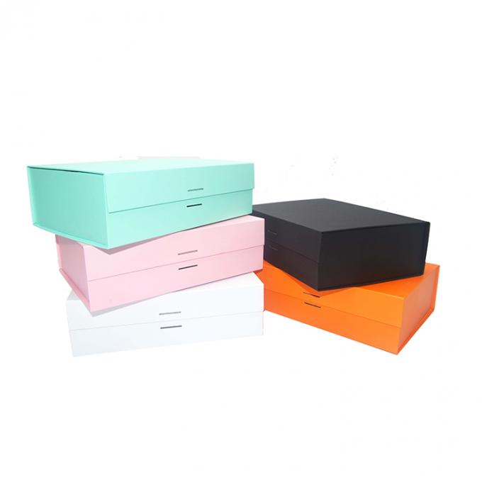 Embalaje de papel de tapa dura con logotipo personalizado, caja de regalo plegable con imán plegable con tapa magnética 6