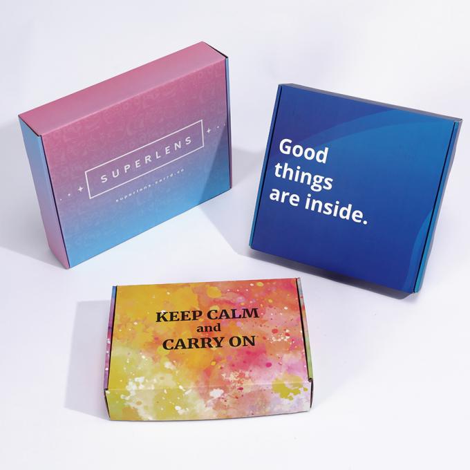 Pedido personalizado Cosméticos rosados duraderos Correos Embalaje corrugado Regalo Corredor Caja de envío 10