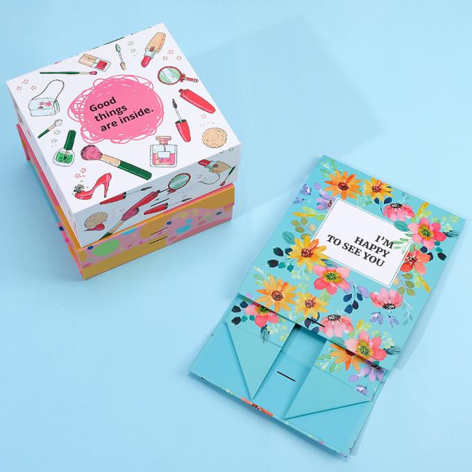 Calzado industrial Ropa de lujo de colores plegable de cierre magnético caja de embalaje de regalo 9