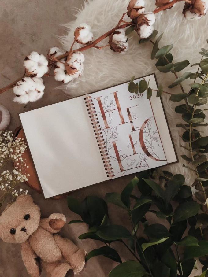 Escondido Cuaderno de tapa dura de espiral Impresión Planificador semanal con 80 hojas Páginas interiores 5