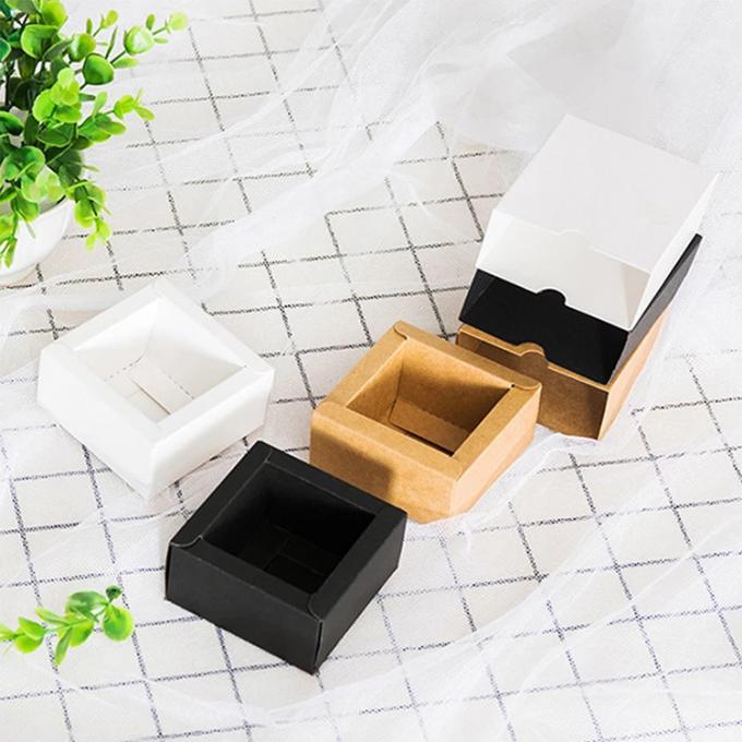 Logotipo personalizado Reciclable Black Kraft Gift Packaging Caja de cartón para favor de la boda 8