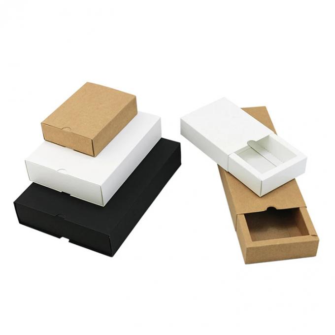 Logotipo personalizado Reciclable Black Kraft Gift Packaging Caja de cartón para favor de la boda 10