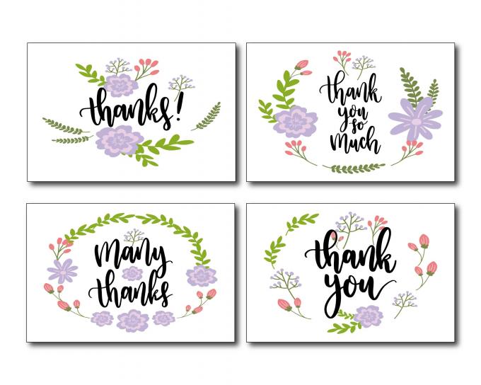 Tarjeta postal de cartón de papel para lujo a granel acuarela follaje floral Tarjeta de agradecimiento 5