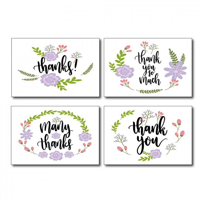 Impresión de tarjetas personalizadas en papel Negocio de colores Tarjetas de agradecimiento Impresión offset 4