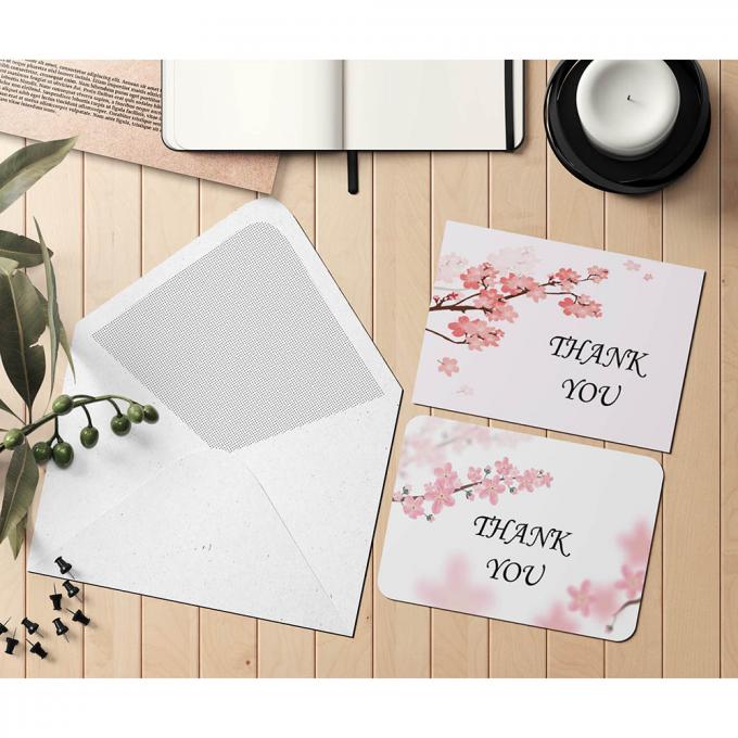 Impresión de tarjetas personalizadas en papel Negocio de colores Tarjetas de agradecimiento Impresión offset 7
