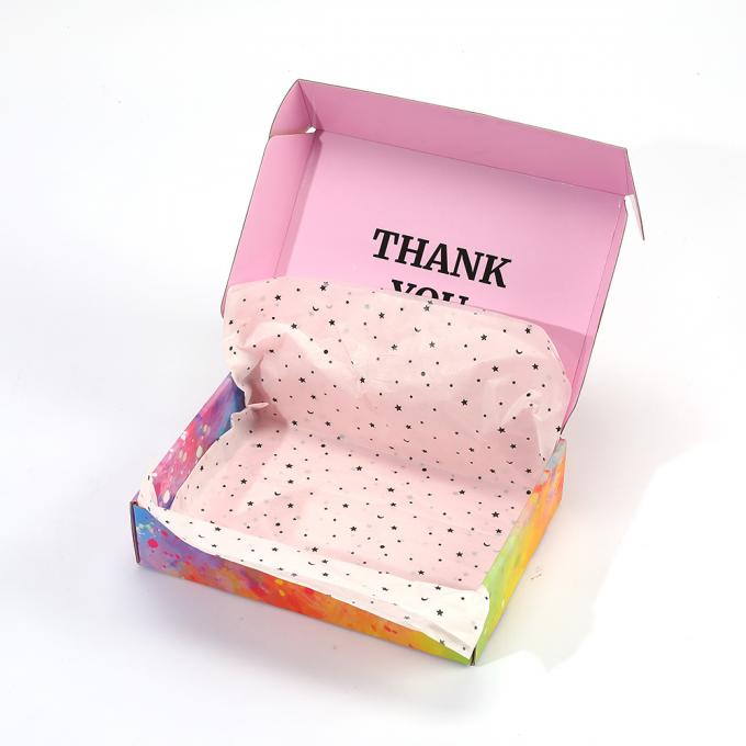 Impresión digital Logotipo impreso a medida Papel de tejido de regalo rosa para ropa de embalaje 7