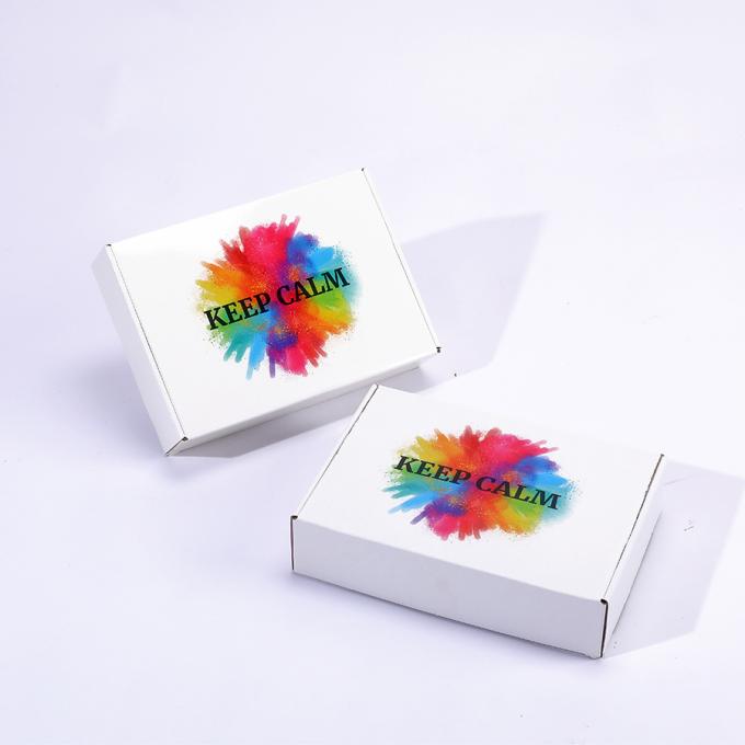 Caja de envío de zapatos personalizada Caja de correo plana blanca con logotipo para la solución de embalaje 11