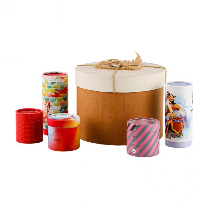 Pedido personalizado Aceptado de cartón de papel redondo caja de regalo de tubos de papel embalaje para regalos misteriosos 1