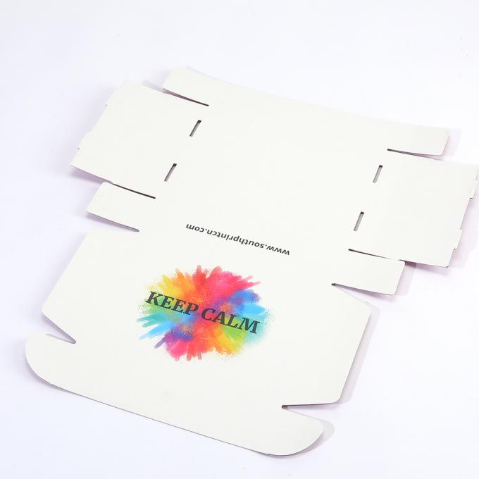 Caja de envío de zapatos personalizada Caja de correo plana blanca con logotipo para la solución de embalaje 9