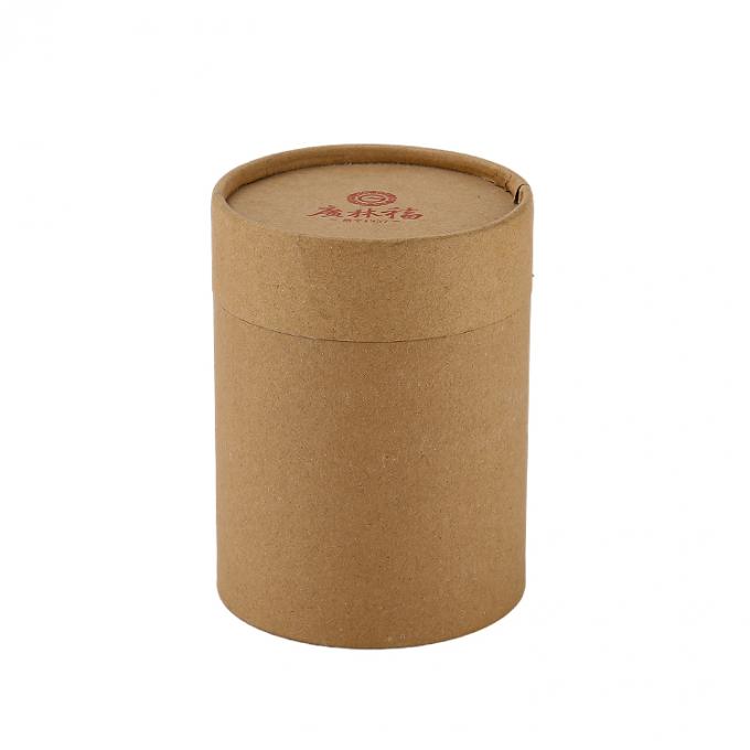 Logotipo personalizado Bolsa de embalaje de cilindro reciclado de calidad alimentaria Tubos de cartón de papel kraft CMYK 3