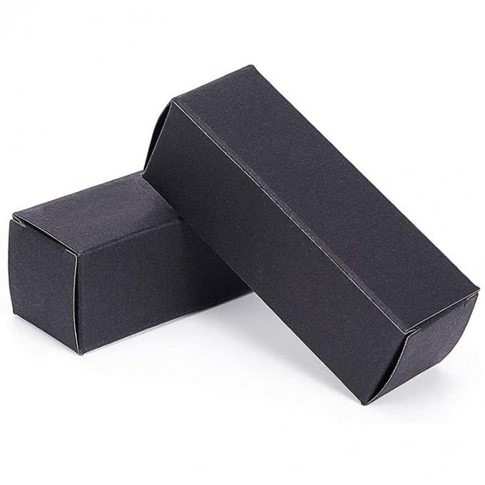 Cosméticos personalizados Negro vacío Lápiz labial Gloss de labio Embalaje Cajas de papel para el tubo de lápiz labial 4