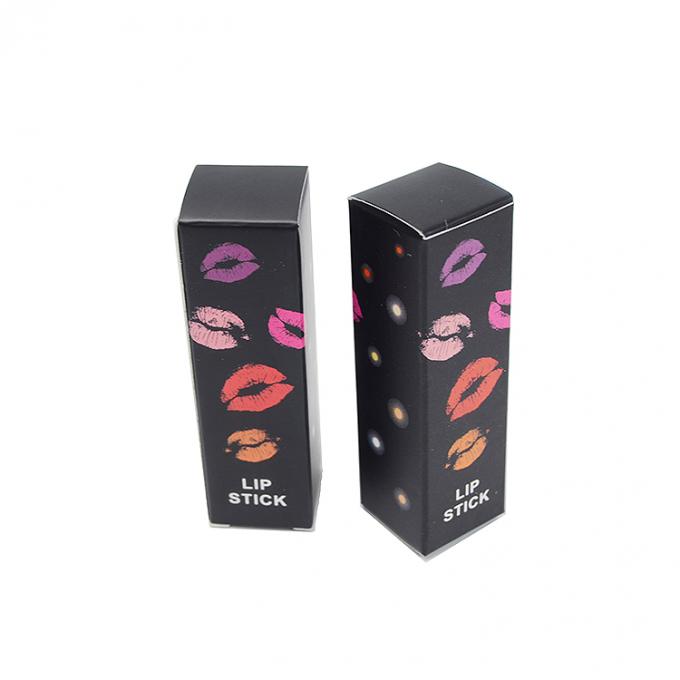 Color completo Cartón de diseño personalizado Cartón líquido Cosmético Brillo labial Lápiz labial Caja de embalaje de papel 2