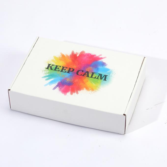 Caja de envío de zapatos personalizada Caja de correo plana blanca con logotipo para la solución de embalaje 7