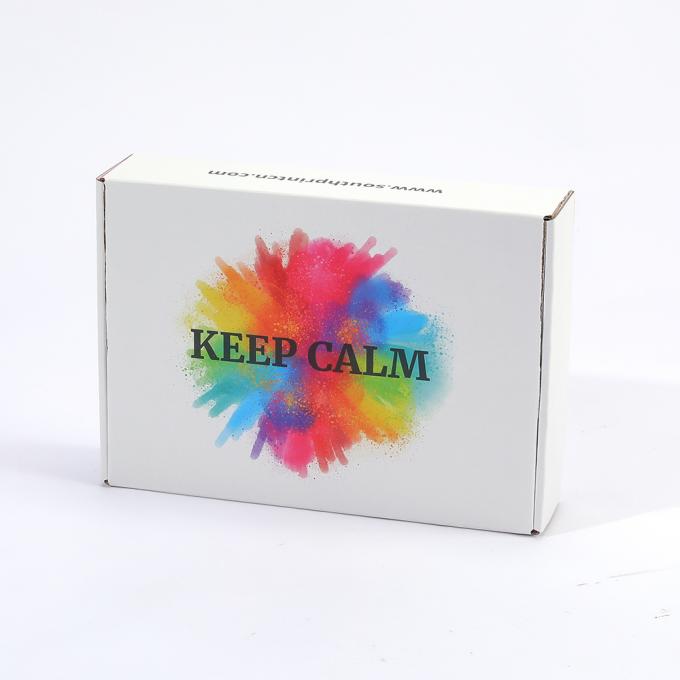 Caja de envío de zapatos personalizada Caja de correo plana blanca con logotipo para la solución de embalaje 8
