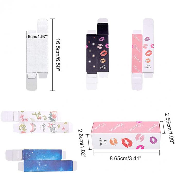 Logotipo Logotipo personalizado Boxes de lápiz labial Diy Reutilizable Gloss de labios Caja de almacenamiento de tubos de papel cosmético 1