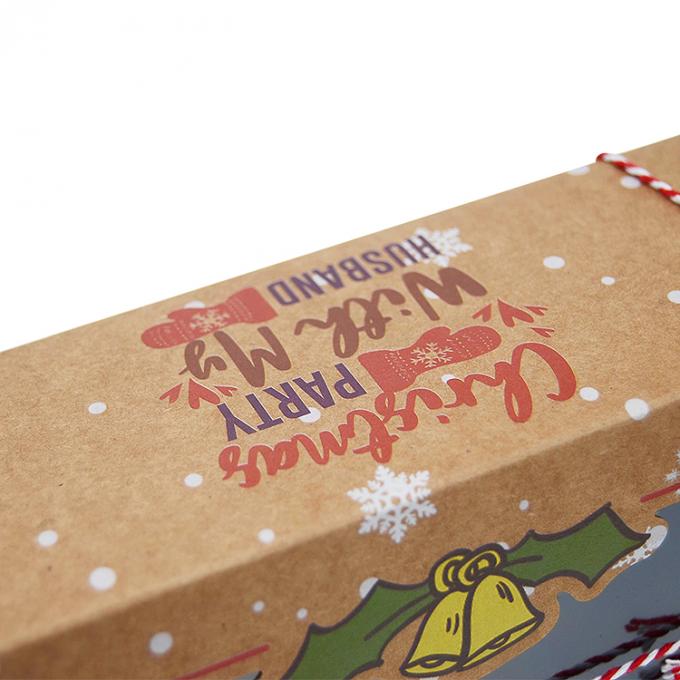 Caja de regalo de rosquillas de Navidad con ventana transparente personalizada y llamativa 5