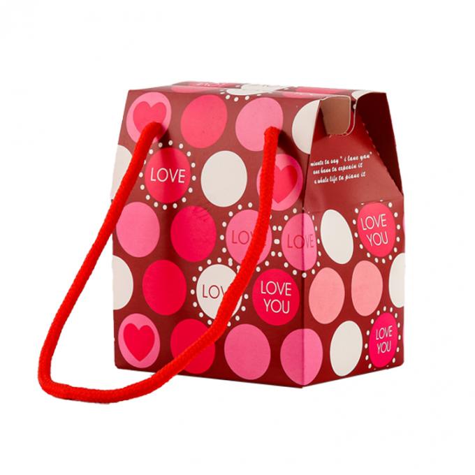 Tamaño personalizado Acceptado cartón de cartón de embalaje de dulces caja de regalo con ventana transparente y asas de cuerda 7