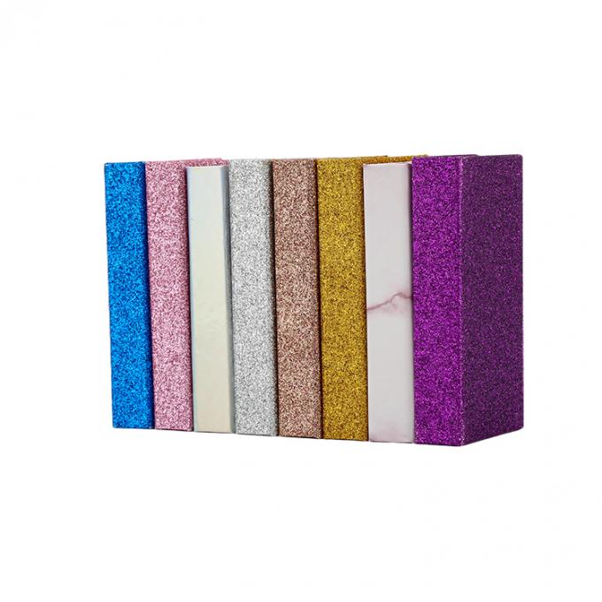 Caja de venta al por menor con logotipo personalizado Impreso Elegante de moda de regalo de cartón Glitter vacío Falsa de pestañas Caja de embalaje 0