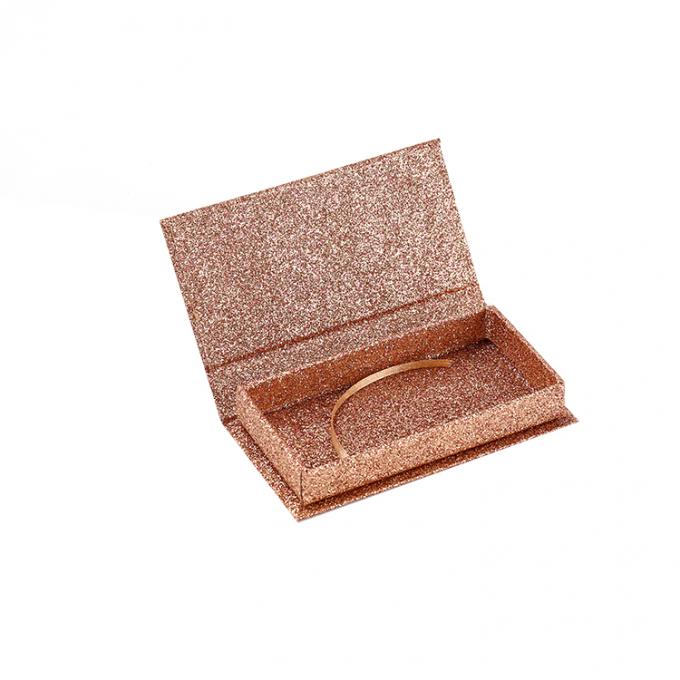 Caja de venta al por menor con logotipo personalizado Impreso Elegante de moda de regalo de cartón Glitter vacío Falsa de pestañas Caja de embalaje 2