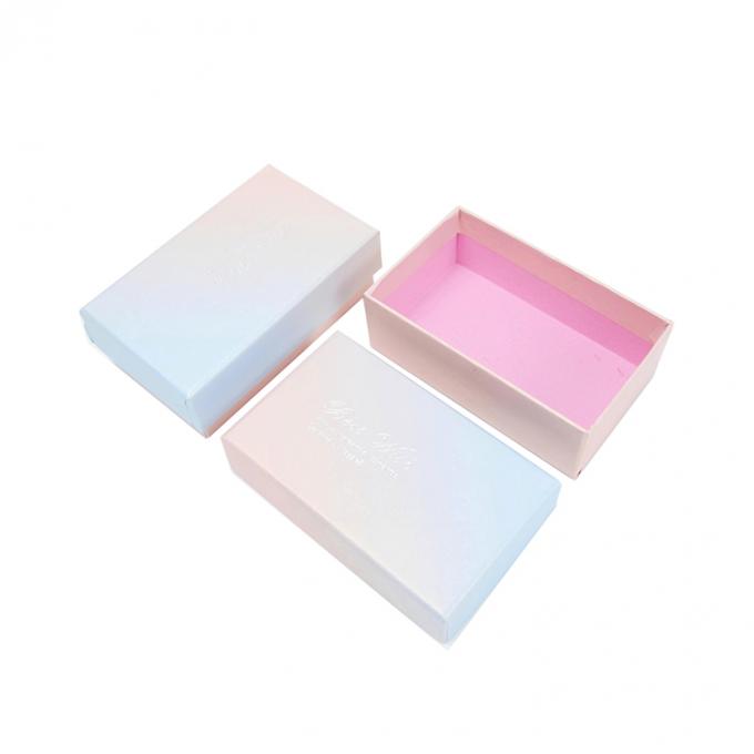 Cartón rosa personalizado Caramelo maquillaje cosmético Papel de joyería Cajas de embalaje de regalo con logotipo 2