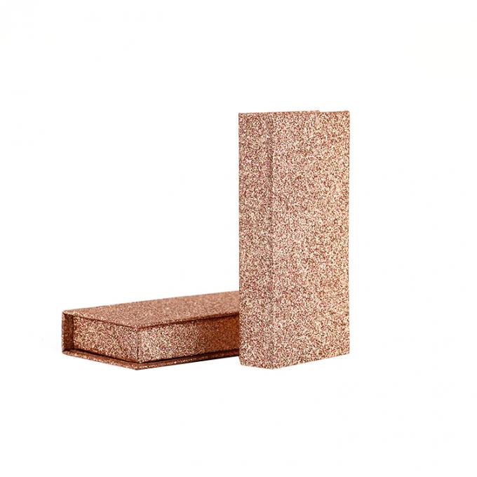 Caja de venta al por menor con logotipo personalizado Impreso Elegante de moda de regalo de cartón Glitter vacío Falsa de pestañas Caja de embalaje 3