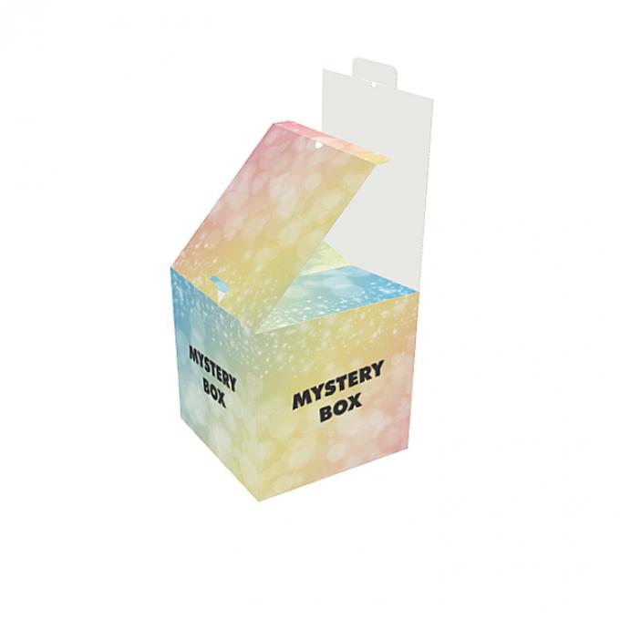 Logotipo personalizado Impresión de papel recubierto de color Embalaje regalo sorpresa Caja misteriosa plegable 2