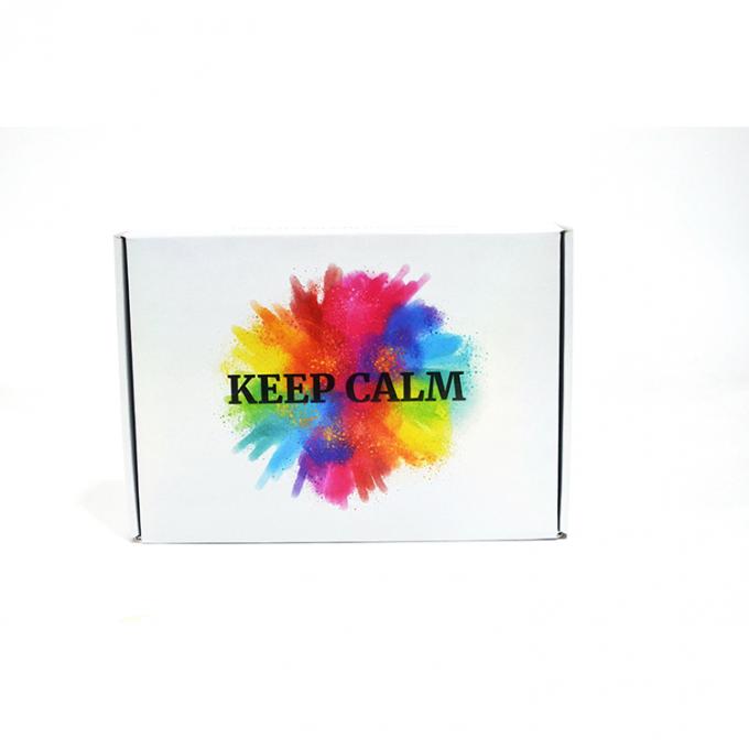 Caja de embalaje cosmético plegable de cartón ondulado con logotipo personalizado para correo de envío 3