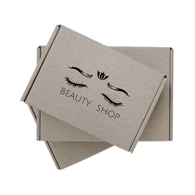 Pedido personalizado Logotipo personalizado Impreso Elegante Moda Regalo Mailer Papel de cartón Papel de pestañas Embalaje de envío Caja 3