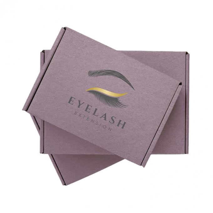 Pedido personalizado Logotipo personalizado Impreso Elegante Moda Regalo Mailer Papel de cartón Papel de pestañas Embalaje de envío Caja 4
