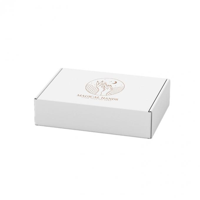Caja de correo de cartón ondulado impresa CMYK para cosméticos de pestañas de logotipo de oro personalizados 6
