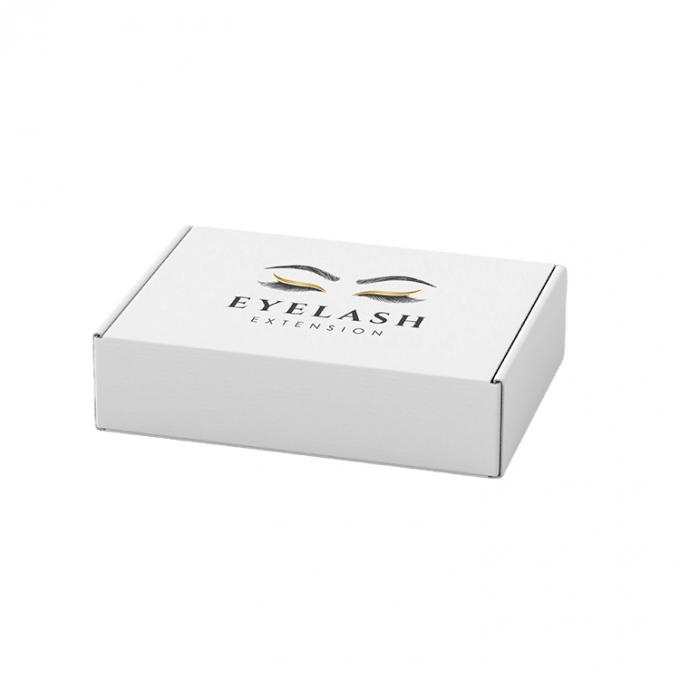 Caja de correo de cartón ondulado impresa CMYK para cosméticos de pestañas de logotipo de oro personalizados 7