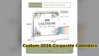 Calendario de escritorio 2026 personalizado para marca corporativa