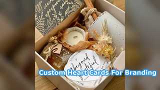 Tarjetas personalizadas con forma de corazón Marca comercial premium