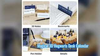 Castillo de Hogwarts Calendario 3D Bloc de notas Decoración de escritorio Regalo