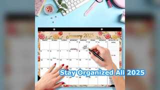 Calendario de pared personalizado de 18 meses 2025 para el hogar y la oficina